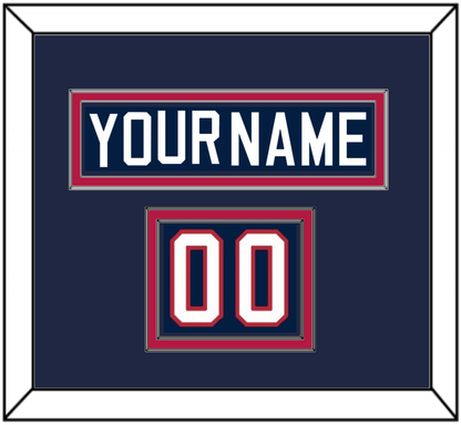 United States Men’s Hockey Nameplate & Number (Shoulder) - 2002 Olympics Home White - Signature Tier 2