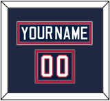 United States Men’s Hockey Nameplate & Number (Shoulder) - 2002 Olympics Home White - Double Mat 2