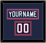 United States Men’s Hockey Nameplate & Number (Shoulder) - 2002 Olympics Home White - Double Mat 2