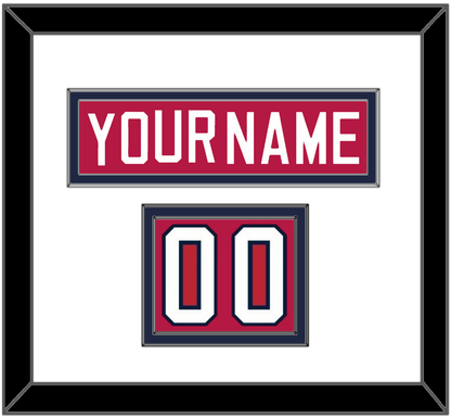 United States Men’s Hockey Nameplate & Number (Shoulder) - 2002 Olympics Road Blue - Signature Tier 1