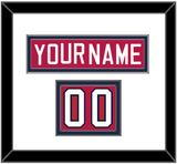 United States Men’s Hockey Nameplate & Number (Shoulder) - 2002 Olympics Road Blue - Double Mat 1