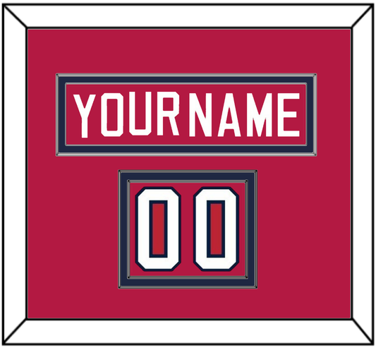 United States Men’s Hockey Nameplate & Number (Shoulder) - 2002 Olympics Road Blue - Signature Tier 2
