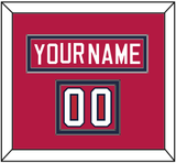 United States Men’s Hockey Nameplate & Number (Shoulder) - 2002 Olympics Road Blue - Double Mat 2