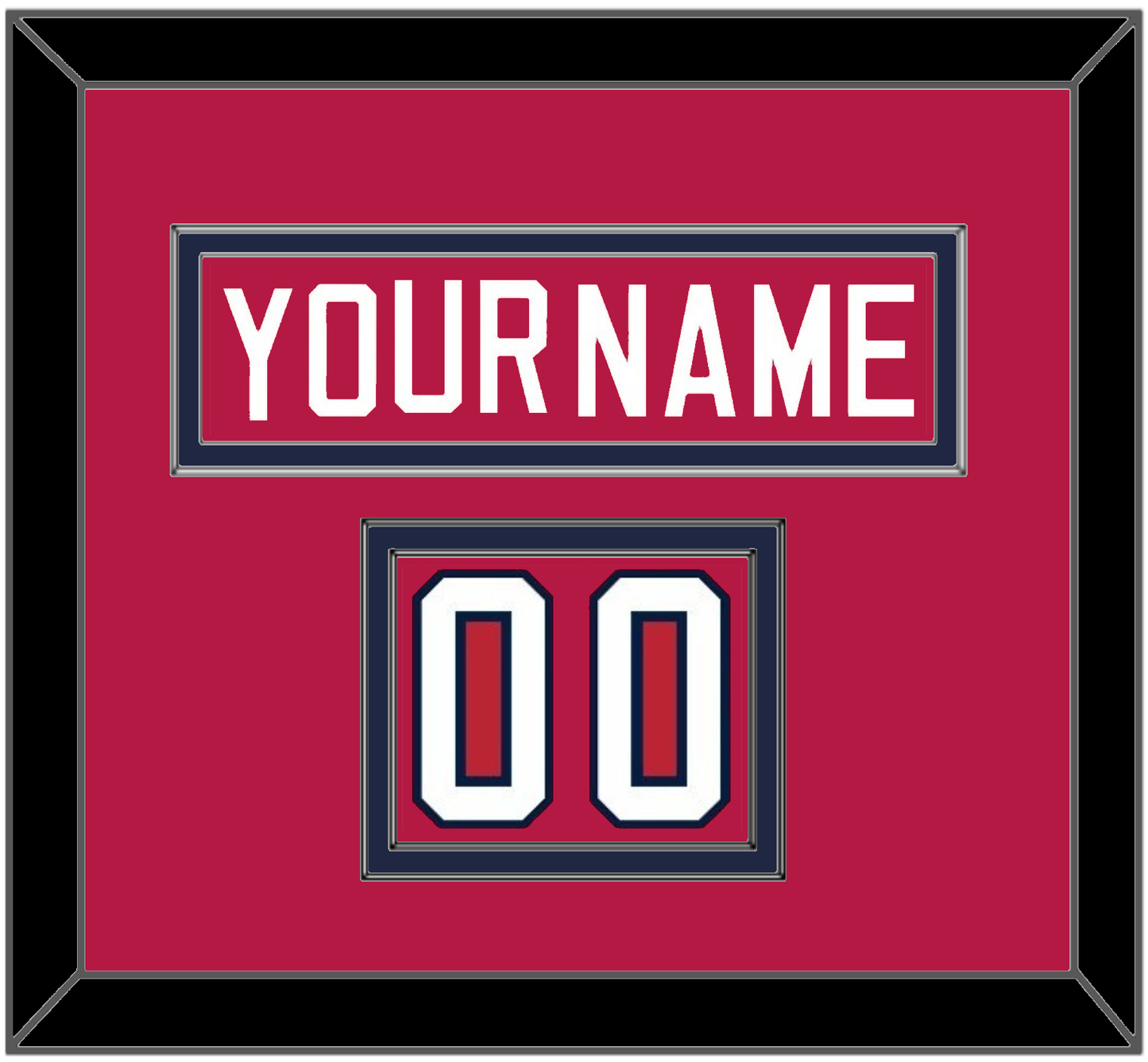 United States Men’s Hockey Nameplate & Number (Shoulder) - 2002 Olympics Road Blue - Signature Tier 2