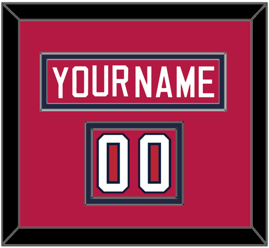 United States Men’s Hockey Nameplate & Number (Shoulder) - 2002 Olympics Road Blue - Signature Tier 2