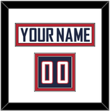 United States Men’s Hockey Nameplate & Number (Shoulder) - 2010 Olympics Home White - Double Mat 1
