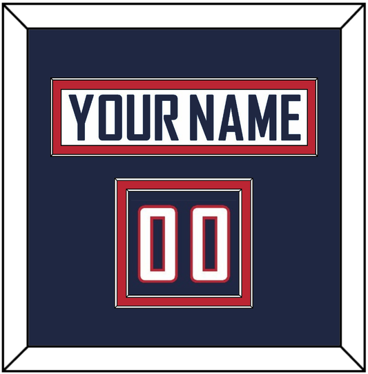 United States Men’s Hockey Nameplate & Number (Shoulder) - 2010 Olympics Home White - Signature Tier 2
