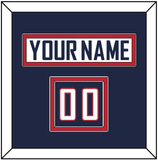 United States Men’s Hockey Nameplate & Number (Shoulder) - 2010 Olympics Home White - Double Mat 2