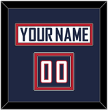 United States Men’s Hockey Nameplate & Number (Shoulder) - 2010 Olympics Home White - Double Mat 2