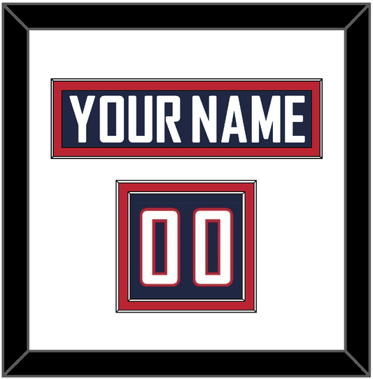 United States Men’s Hockey Nameplate & Number (Shoulder) - 2014 Olympics Road Blue - Signature Tier 1