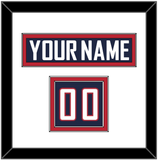 United States Men’s Hockey Nameplate & Number (Shoulder) - 2010 Olympics Road Blue - Double Mat 1