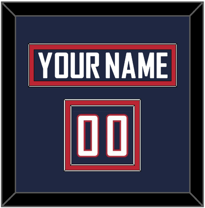United States Men’s Hockey Nameplate & Number (Shoulder) - 2014 Olympics Road Blue - Signature Tier 2