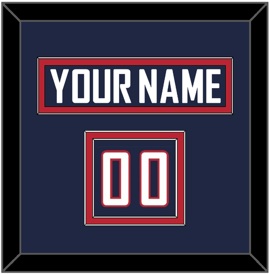 United States Men’s Hockey Nameplate & Number (Shoulder) - 2014 Olympics Road Blue - Signature Tier 2