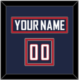 United States Men’s Hockey Nameplate & Number (Shoulder) - 2010 Olympics Road Blue - Double Mat 2