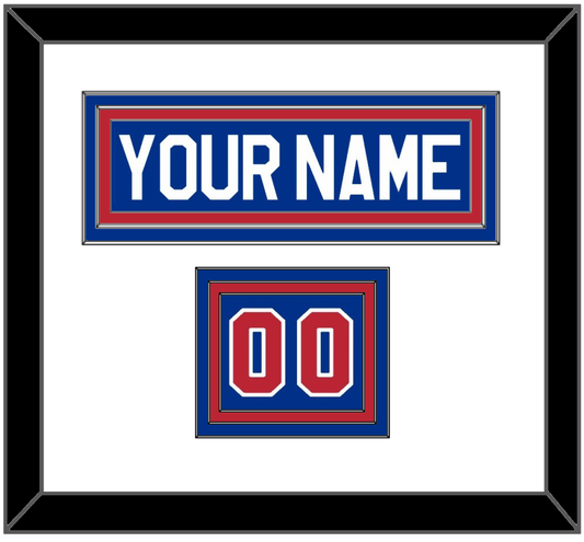 United States Men’s Hockey Nameplate & Number (Shoulder) - 1980 Olympics Road Blue - Premier Tier 1