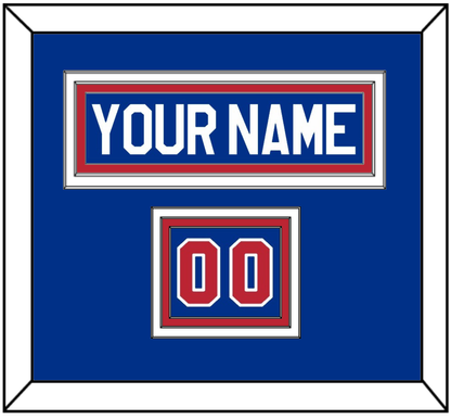 United States Men’s Hockey Nameplate & Number (Shoulder) - 1980 Olympics Road Blue - Premier Tier 2