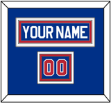 United States Men’s Hockey Nameplate & Number (Shoulder) - 1980 Olympics Road Blue - Triple Mat 2