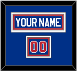United States Men’s Hockey Nameplate & Number (Shoulder) - 1980 Olympics Road Blue - Triple Mat 2