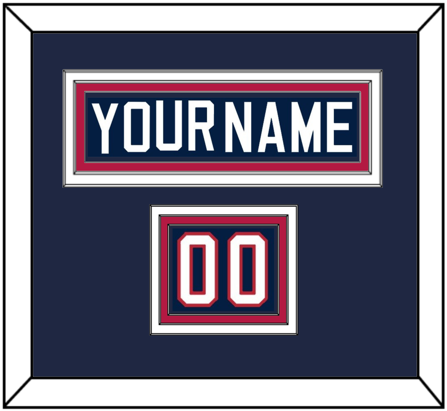 United States Men’s Hockey Nameplate & Number (Shoulder) - 2002 Olympics Home White - Premier Tier 2