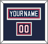 United States Men’s Hockey Nameplate & Number (Shoulder) - 2002 Olympics Home White - Triple Mat 2