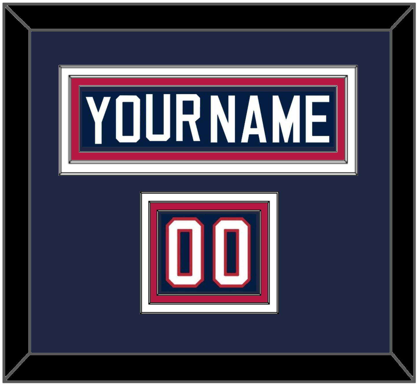 United States Men’s Hockey Nameplate & Number (Shoulder) - 2002 Olympics Home White - Premier Tier 2