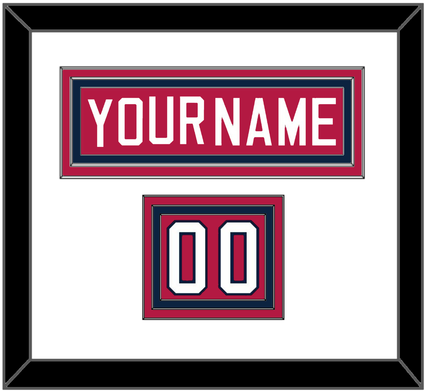 United States Men’s Hockey Nameplate & Number (Shoulder) - 2002 Olympics Road Blue - Premier Tier 1