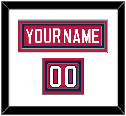 United States Men’s Hockey Nameplate & Number (Shoulder) - 2002 Olympics Road Blue - Premier Tier 1
