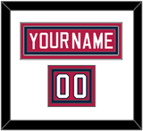 United States Men’s Hockey Nameplate & Number (Shoulder) - 2002 Olympics Road Blue - Triple Mat 1