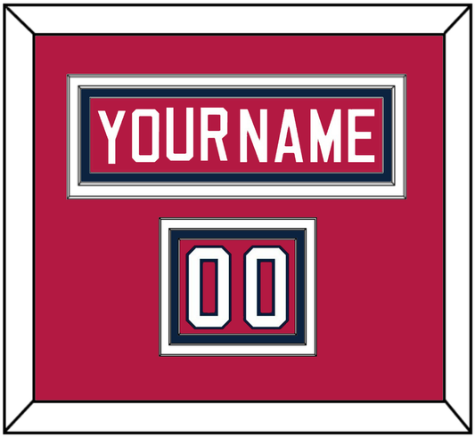 United States Men’s Hockey Nameplate & Number (Shoulder) - 2002 Olympics Road Blue - Premier Tier 2