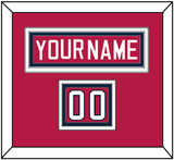United States Men’s Hockey Nameplate & Number (Shoulder) - 2002 Olympics Road Blue - Triple Mat 2