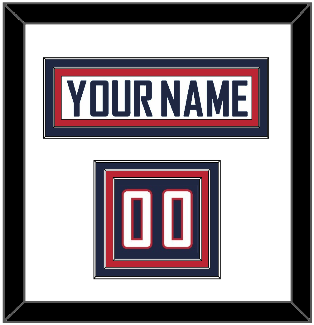 United States Men’s Hockey Nameplate & Number (Shoulder) - 2010 Olympics Home White - Premier Tier 1