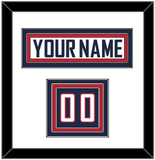 United States Men’s Hockey Nameplate & Number (Shoulder) - 2010 Olympics Home White - Triple Mat 1