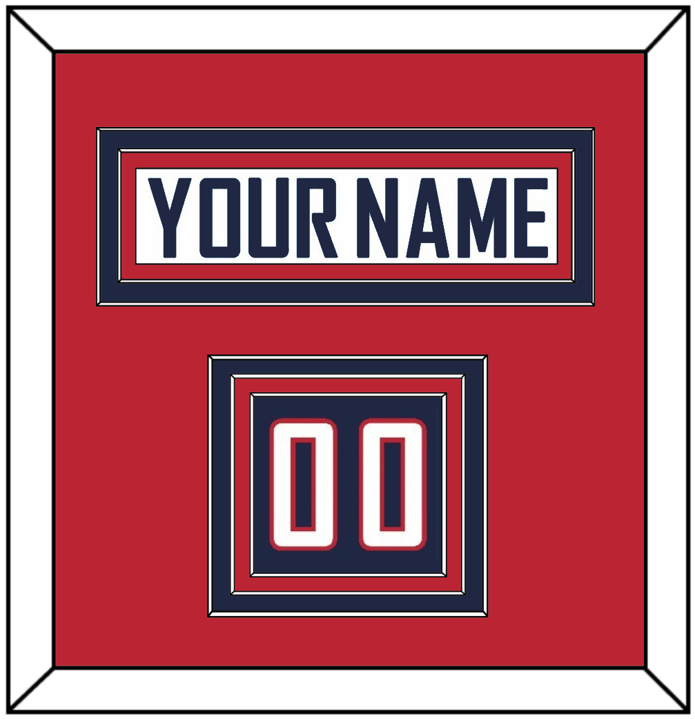 United States Men’s Hockey Nameplate & Number (Shoulder) - 2010 Olympics Home White - Premier Tier 2