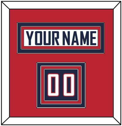 United States Men’s Hockey Nameplate & Number (Shoulder) - 2010 Olympics Home White - Premier Tier 2