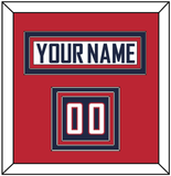 United States Men’s Hockey Nameplate & Number (Shoulder) - 2010 Olympics Home White - Triple Mat 2