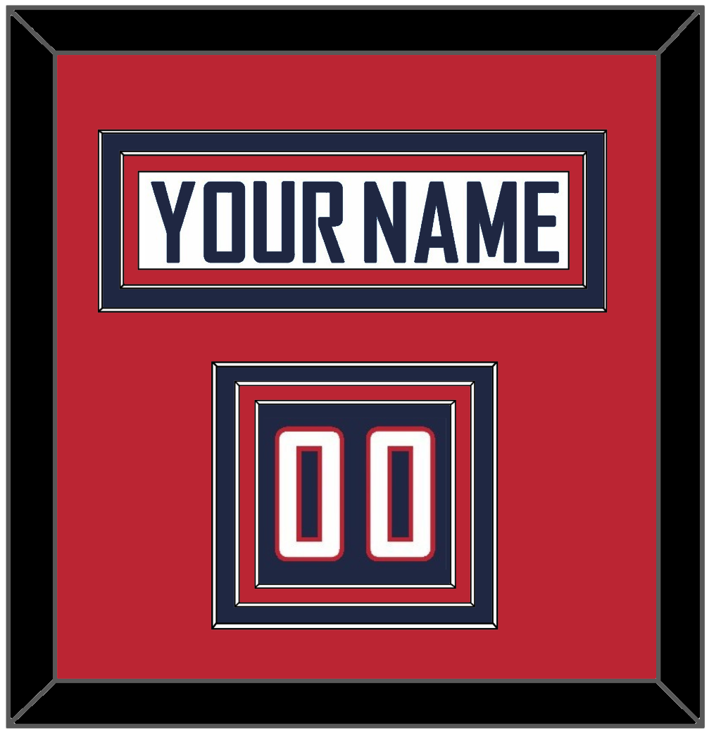 United States Men’s Hockey Nameplate & Number (Shoulder) - 2010 Olympics Home White - Premier Tier 2
