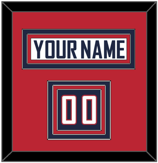 United States Men’s Hockey Nameplate & Number (Shoulder) - 2010 Olympics Home White - Premier Tier 2