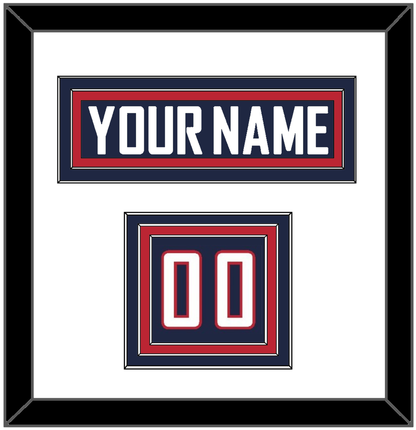 United States Men’s Hockey Nameplate & Number (Shoulder) - 2014 Olympics Home White - Premier Tier 1