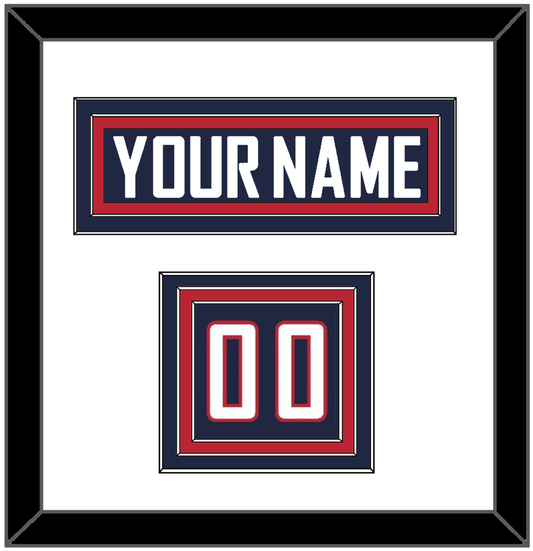United States Men’s Hockey Nameplate & Number (Shoulder) - 2010 Olympics Road Blue - Premier Tier 1