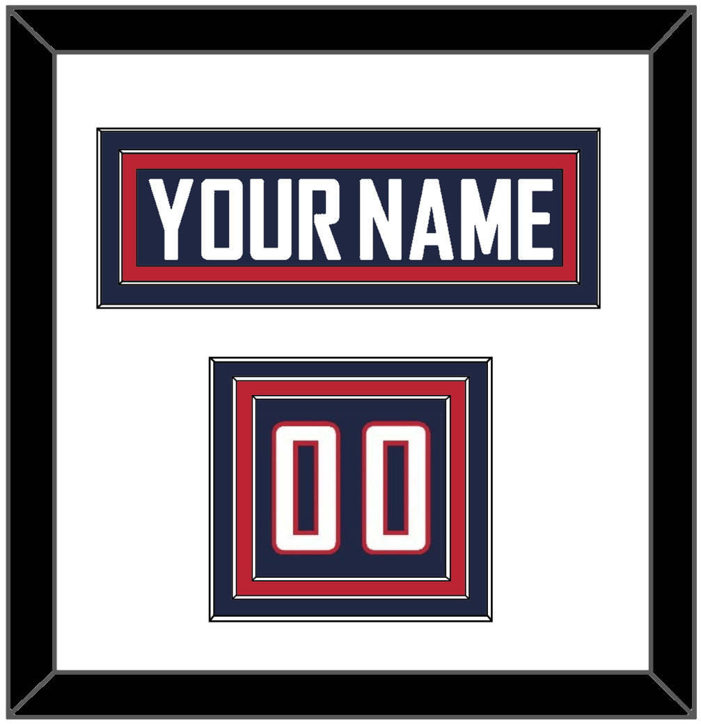 United States Men’s Hockey Nameplate & Number (Shoulder) - 2014 Olympics Road Blue - Premier Tier 1