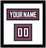 United States Men’s Hockey Nameplate & Number (Shoulder) - 2010 Olympics Road Blue - Triple Mat 1