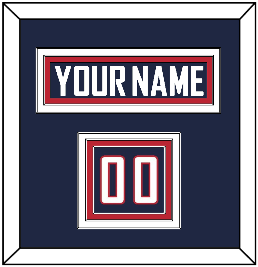 United States Men’s Hockey Nameplate & Number (Shoulder) - 2014 Olympics Home White - Premier Tier 2