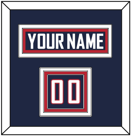 United States Men’s Hockey Nameplate & Number (Shoulder) - 2010 Olympics Road Blue - Premier Tier 2