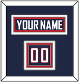 United States Men’s Hockey Nameplate & Number (Shoulder) - 2014 Olympics Road Blue - Triple Mat 2