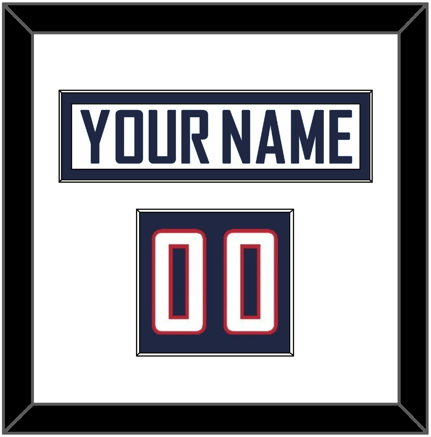 United States Men’s Hockey Nameplate & Number (Shoulder) - 2010 Olympics Home White - Essential Tier 1