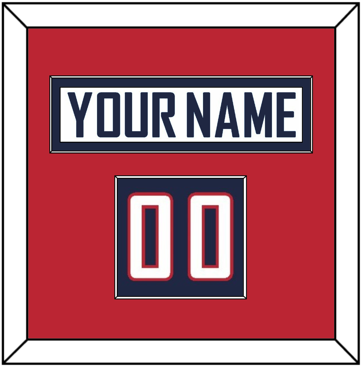 United States Men’s Hockey Nameplate & Number (Shoulder) - 2010 Olympics Home White - Essential Tier 2
