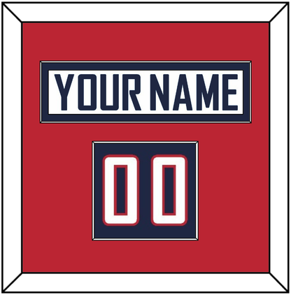 United States Men’s Hockey Nameplate & Number (Shoulder) - 2010 Olympics Home White - Essential Tier 2