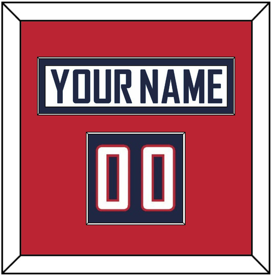 United States Men’s Hockey Nameplate & Number (Shoulder) - 2010 Olympics Home White - Essential Tier 2