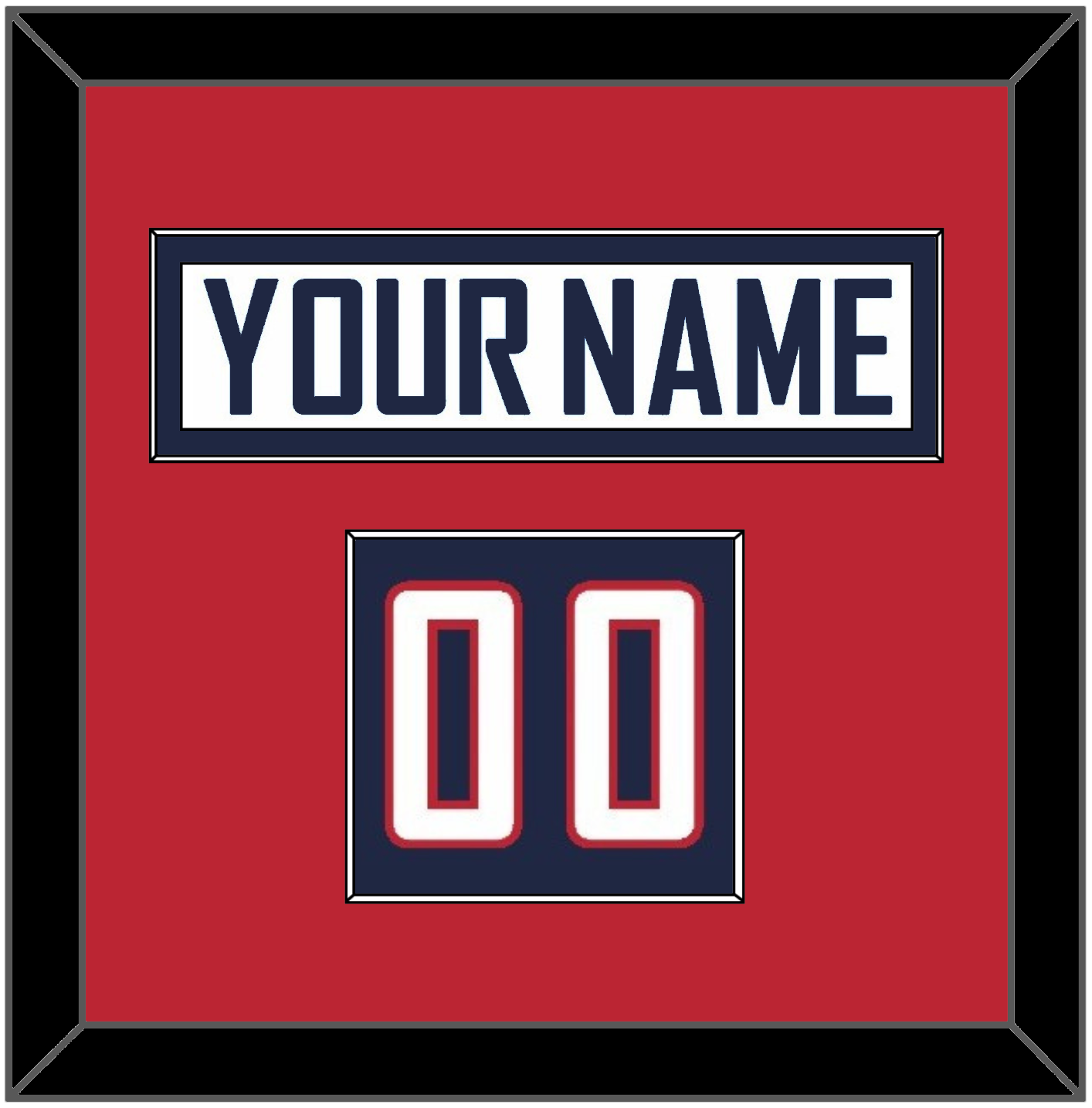 United States Men’s Hockey Nameplate & Number (Shoulder) - 2010 Olympics Home White - Essential Tier 2