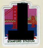 San Francisco Nameplate & Number (Back) Combined, With Super Bowl Patch - Road White - Double Mat 1